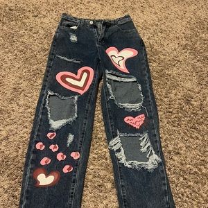 designed blue jeans